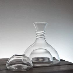 Carafe à vin en verre avec compartiment à glaçons, 1L