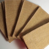 Sachet avec soufflets en jute 18.5x9.9x9cm, lot de 5