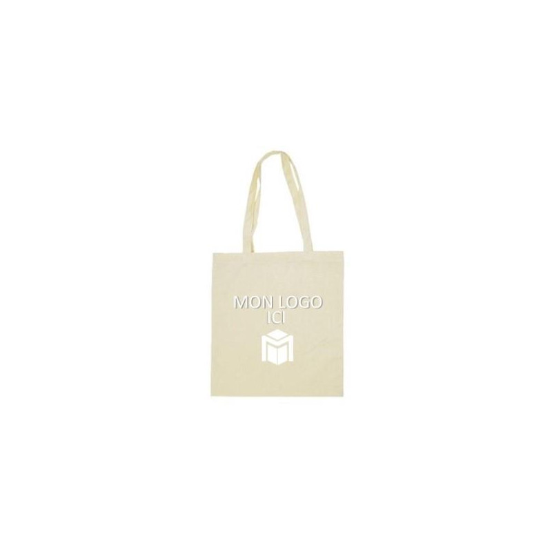 Sac tote bag Coton naturel bio, 38x42cm personnalisable