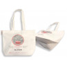 Grand sac tote bag avec soufflet de fond Coton naturel, 47x15x35cm personnalisable