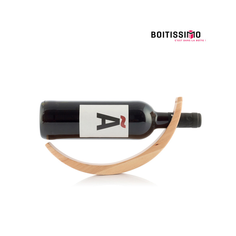 Porte-bouteille en bois effet suspendu