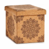 Boîte décorative Mandala pliable en liège 31x31x31cm
