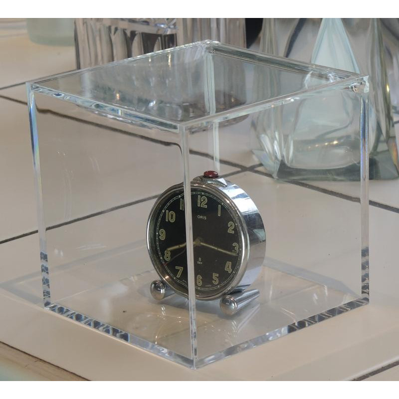 Boite vitrine en plexiglass cube rangement horlogerie