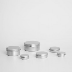 Lot de boîtes en aluminium rondes